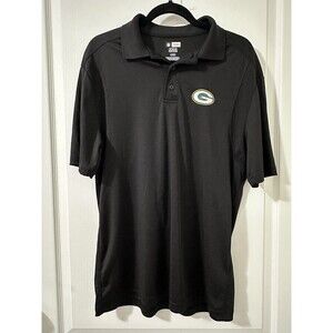 Green Bay Packers Polo Shirt Mens XL Football NFL Team Apparel Black